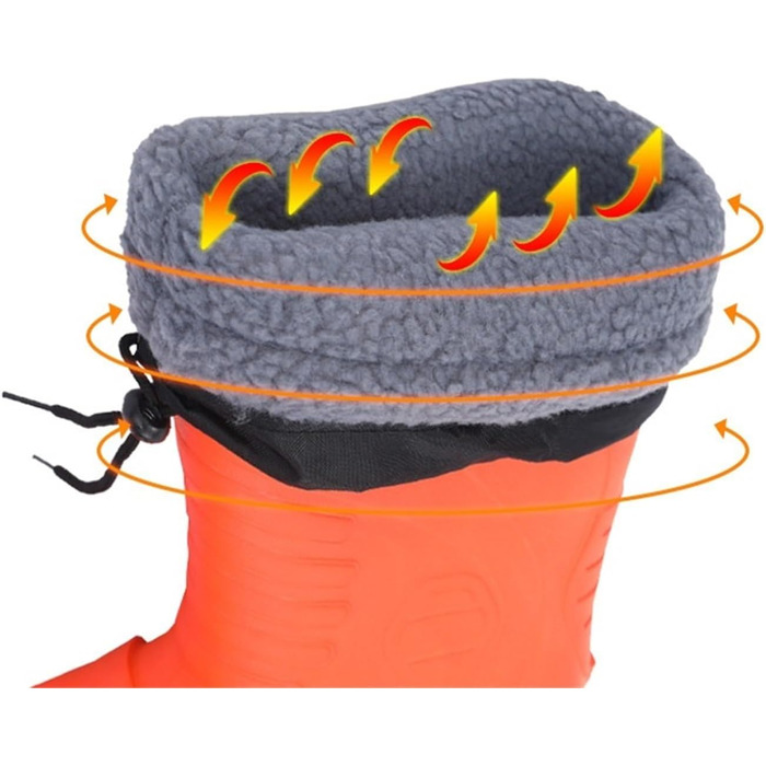 Чоловічі гумові чоботи до коліна, водонепроникні, з EVA, теплі, захисне взуття для використання на вулиці, гумові чоботи для активного відпочинку, риболовлі, помаранчеві, розмір 43 EU