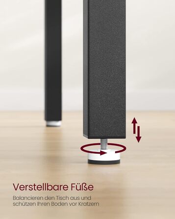 Обідній стіл, Кухонний стіл, 70 x 110 x 77 см, Обідній стіл для 4 осіб, Стіл для вітальні, Письмовий стіл, для їдальні, кухні, Індустріальний дизайн, Вінтажний коричневий-матовий чорний KDT081B01 Вінтажний коричневий матовий чорний 70 x 110 x 77 см 1-пред