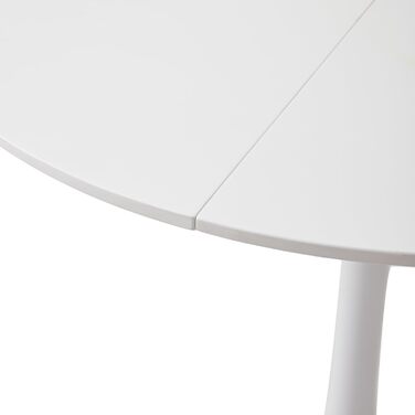 Круглий обідній стіл, сучасний обідній стіл у стилі кежуал, підходить для 2-4 осіб, ідеально підходить для вітальні, їдальні, кухні, кафе - Білий - 80 см 80*80*75 см Білий