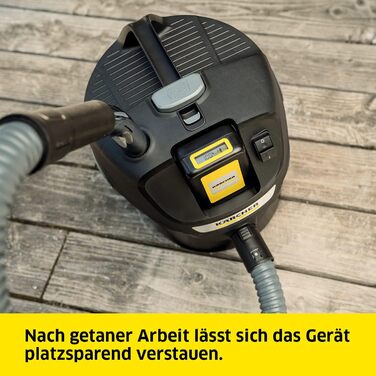 Акумуляторний пилосос для сухої золи Krcher 18 В AD 2 Akku ідеально підходить для чищення камінів і пелетних печей, вогнетривкий м