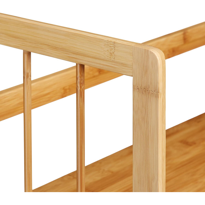 Окремостояча полиця Relaxdays з бамбука та дерева, 3 полиці, ВxШxГ 88 x 55 x 26 см, полиця для ванної кімнати, полиця для взуття, бамбукова полиця, натуральний коричневий колір