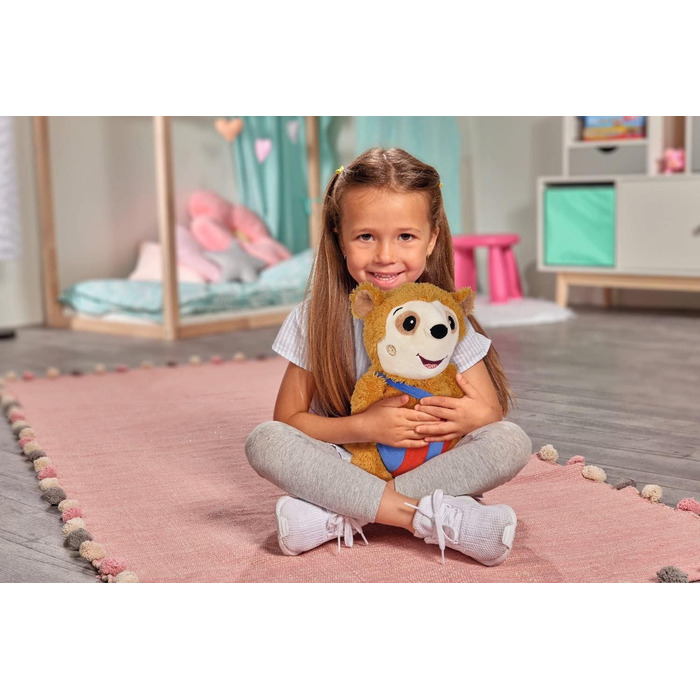 М'яка іграшка Bobo Siebenschlfer, плюшева іграшка Sing mit mir, грає музику, велика м'яка забава 35 см, підходить для дітей з перших місяців життя, коричневий, 109241017 -