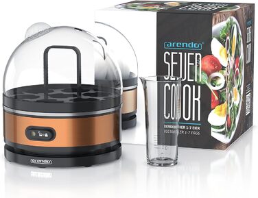 Яйцеварка 400 Вт - конструкція з нержавіючої сталі - 1-7 яєць - яйцеварка - перемикач функцій - 3 ступені твердості на вибір - фун