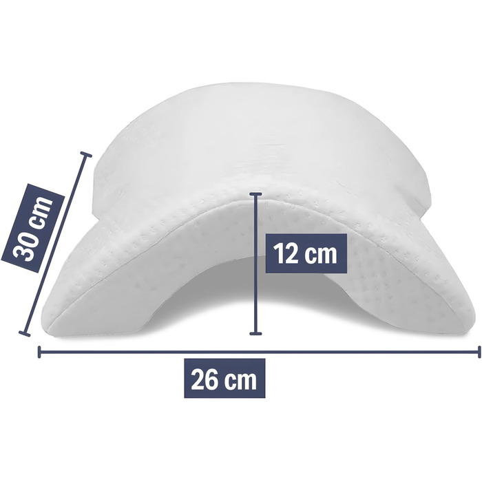 Ергономічна подушка для сну на боці з підлокітником, 26 x 30 x 12 см, охолоджувальний ефект, підтримка шиї та спини
