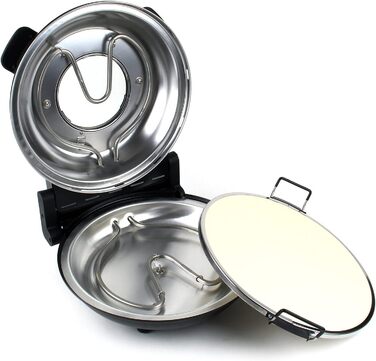 Піцайола зі стільницею з керамічного каменю Ø32 см і оглядовим вікном, два нагрівальні елементи max. 400C, з таймером