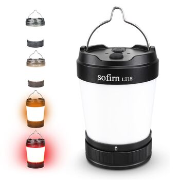 Ліхтар для кемпінгу Sofirn LT1S з плавним регулюванням яскравості, акумуляторний кемпінговий ліхтар 2700k-6500k, USB-C, режими червоного світла SOS, час роботи до 500 годин, водонепроникний наметовий ліхтар IPX8 для кемпінгу, походів, відключення електрое