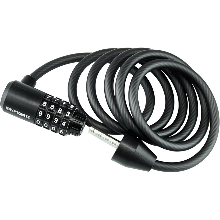 Замки Kryptoflex для дорослих, чорні, комбо 150 см 1,5 м
