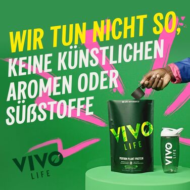 Протеїновий коктейль з гороху та конопель Vivo Life Perform Raw Vegan, какао, 988 г