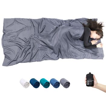 Шовковий підкладковий спальний мішок, спальний мішок-кабінка зі 100 натурального шовку, надзвичайно широкий 220x110 см, 220x87 см, мумія, підкладка для спального мішка, інкрустація, дорожній спальний мішок, тонкий, легкий, компактний, посилені кути 220x11