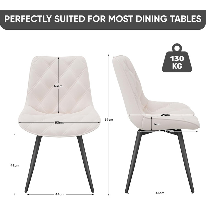 Обідній стілець, обертовий на 360 стілець з підлокітниками, м&39який обертовий стілець, ергономічний кухонний стілець, сучасна подушка сидіння з металевим каркасом для їдальні, вітальні, офісу, білий, комплект з 4 шт.