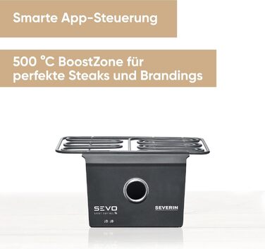 Комплект оновлення SEVERIN SEVO SMART CONTROL для електрогриля SEVO, смарт-модуль із керуванням через додаток та OLED-дисплеєм, функція Slow Cooking для балкона, чорний, ZB 8194