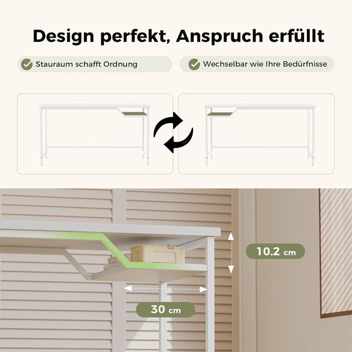 Комп&39ютерний стіл Mericonia 120 см, ігровий стіл для невеликих приміщень, сучасний стіл у мінімалістичному стилі для домашнього офісу, столи для студентів, білий 120x60 базовий білий