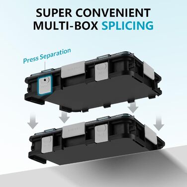 Набір рибальських снастей, 2 предмети, 23x16x5 см, коробка для снастей зі знімними перегородками, коробки для рибальських снастей для твердих приманок, плаваючих приманок, приманок для морської форелі (зелений пластик)