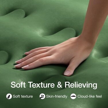 Надувний матрац для 2 осіб, 190x137x46 см, самонадувальний надувний матрац з вбудованим насосом, самонадувальний надувний матрац за 3 хвилини, надувний матрац для кемпінгу та домашнього використання