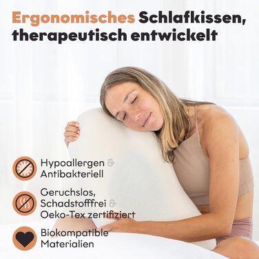 Подушка для підтримки шиї преміум-класу TMX Trigger Pillow Функція легкого охолодження М&39яка стимуляція тригерних точок Ортопедично-терапевтична ергономіка Підходить для всіх положень сну Стандарт Oeko-TEX 100, клас 1