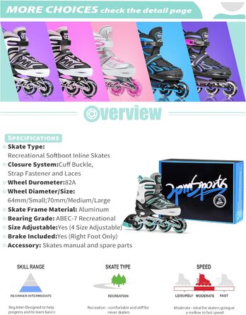 Роликові ковзани Cytia рожевого/фіолетового кольору для дітей з підсвічуванням світлодіодних колес, веселі миготливі роликові ковзани для початківців для дівчаток з регульованими ремінцями для жінок та чоловіків, A-зелений S - Маленькі діти (EU 28-31), 2P