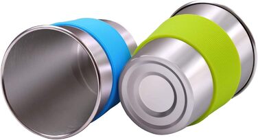 Набір із 6 чашок з нержавіючої сталі, маленькі чашки з нержавіючої сталі об&39ємом 240 мл із силіконовою оболонкою, багаторазові чашки з нержавіючої сталі для кемпінгу, пікніків на свіжому повітрі, соку, крижаної води, кави