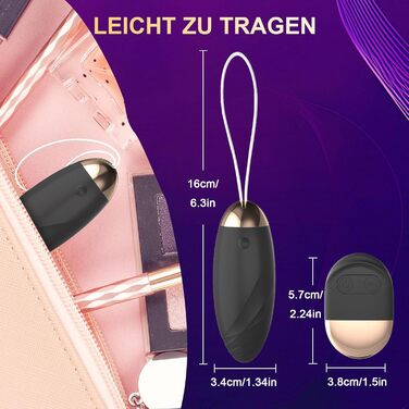 Вібруючі любовні кульки Qoosea, з пультом управління, 10 режимів, водостійкі, USB-зарядка, силікон