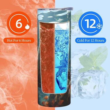 Кухоль з прямою трубочкою, 590 мл, запечатаний цуценя у воді, дорожній кухоль з принтом, підходить для кемпінгу, офісу та дому.