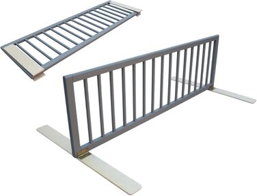 Дитяче ліжко для близнюків, односпальне ліжко, двоспальне ліжко 2-в-1, суцільний сірий колір з 2 матрацами 120x120 см та перегородкою 3026