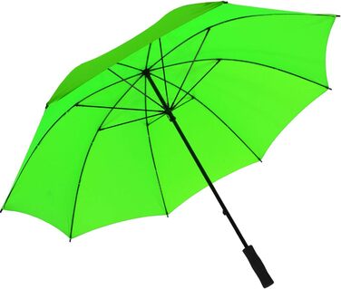 Повноволоконна парасолька для гольфу XXL 130 см легка штормова з м'яким зчепленням неоново-зеленого кольору