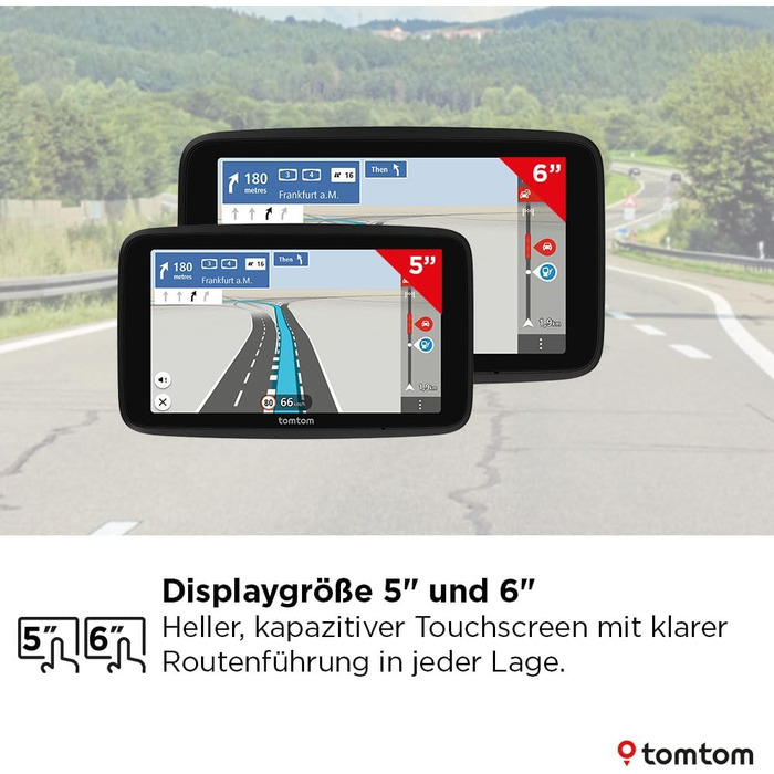 Навігаційний пристрій TomTom Car Sat Nav GO Classic 2nd (5-дюймовий, уникнення заторів завдяки TomTom Traffic, оновлення карт для Європи включені, оновлення через Wi-Fi, динамічний асистент смуги руху, інтегрований, двостороннє кріплення) 5-дюймовий станд