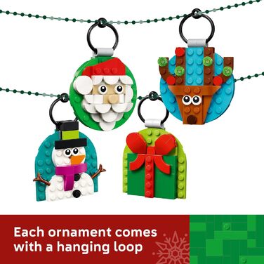 Конструктор LEGO Various Christmas Tree Pendants 40744, 153 деталі, ялинкові прикраси