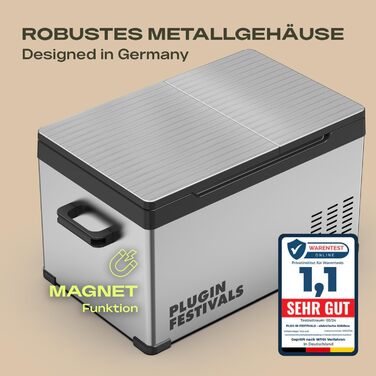 Електричний холодильник-бокс - 2-секційний компресорний холодильник-бокс 12V 230V - до -20 градусів та керування за допомогою застосунку - Морозильна камера для автомобіля та кемпінгу - DUAL Ice Cube Electric (38 літрів)