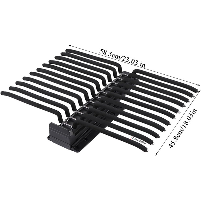 Вішалка для штанів для гардеробу, висувна вішалка для штанів, багатофункціональна підставка для штанів з 22 кронштейнами, вішалка для штанів з безшумним амортизатором, компактне сховище для гардеробів, чорний