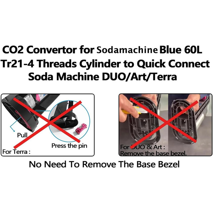 Адаптер CO2 Quick для машини для газованої води Duo-Quick Connect Blue 60L Tr21-4 з різьбленням Duo/Art/Terra