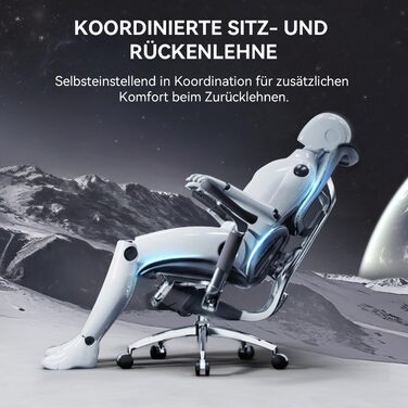 Ергономічне офісне крісло SIHOO Doro S300 ПЕРЕМОЖЕЦЬ ТЕСТУ, комп&39ютерне крісло, з подвійною динамічною системою поперекової підтримки, 6D координовані підлокітники, регульоване крісло для інвалідного візка (чорна оксамитова сітка) чорного кольору, функц