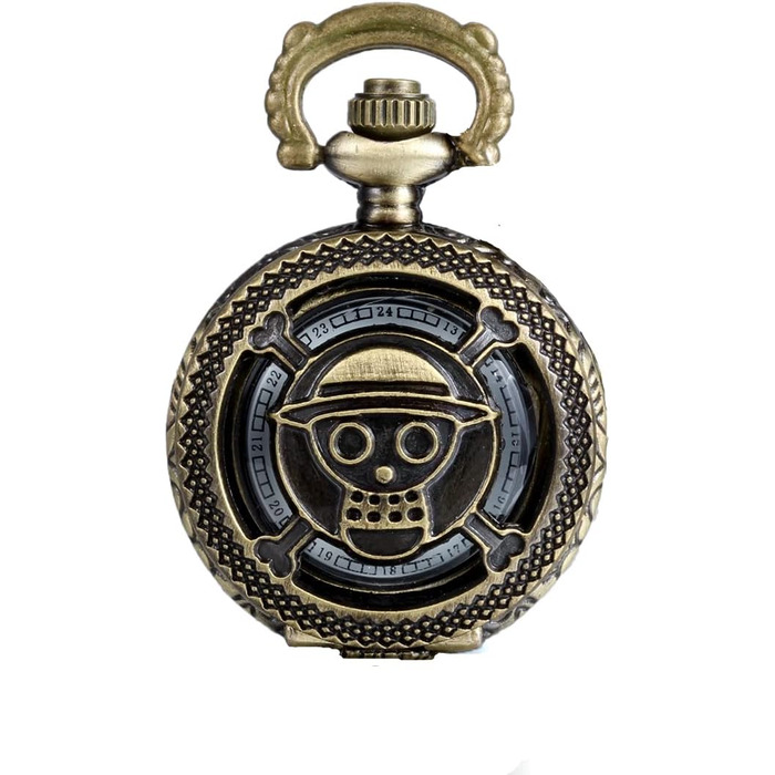 Ювелірні виробиWe Pocket Watch Чоловічий жіночий вінтаж ретро-аналоговий кварцовий годинник-ланцюжок Годинник Наплічний годинник з намистом Ланцюжок Кишеньковий годинник Бронзовий унісекс Подарунок Бронза-одна штука Аніме 3