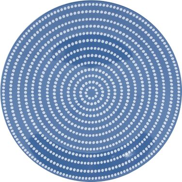 Набір посуду для кемпінгу з меламіну Bo-Camp, 16 предметів, синього кольору, з міксом тарілок та чашок