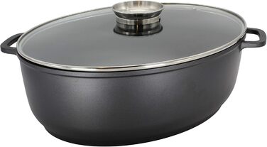 Гусятниця Leipzig, литий алюміній, чорний, 43,5 x 33,5 x 14 см, 23042