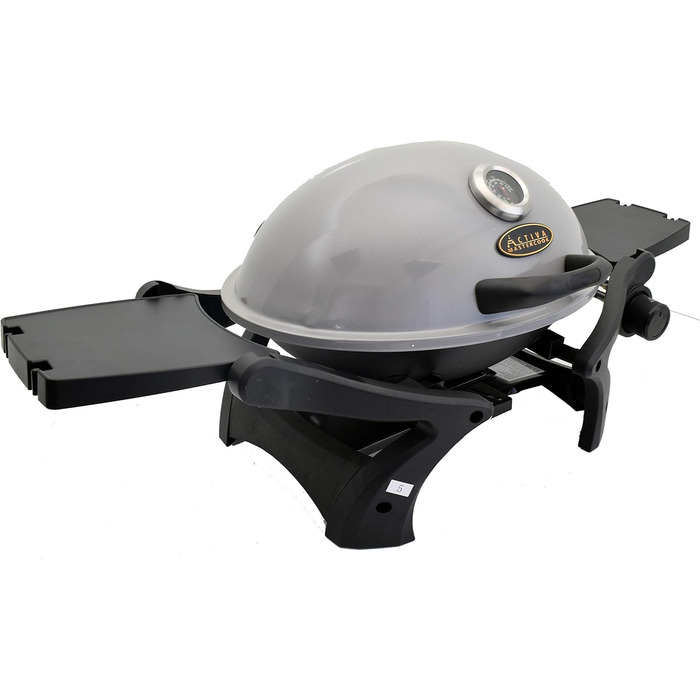 Газовий гриль для кемпінгу Crosby I Преміум. Компактний та мобільний газовий гриль для ідеального барбекю. Сірий колір