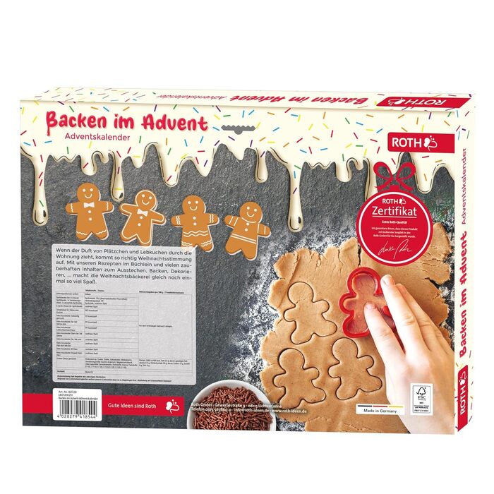 Адвент-календар формочками для печива та різними цукровими прикрасами ROTH