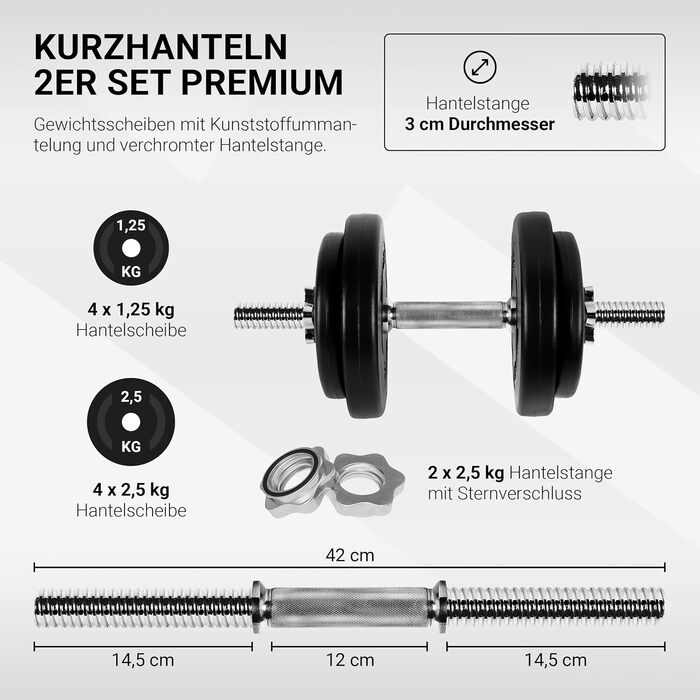 Набір гантелей MSPORTS Premium 20 кг гриф, диски та зірочки регульована комбінація довгої та коротких гантелей для силових тренувань та домашнього залу, чорний