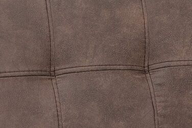 Обідня лавка Donna, зі спинкою, чохол Softex у вінтажному коричневому кольорі, Х-подібний металевий каркас кольору антрацит, 140x693 см Лавка зі спинкою