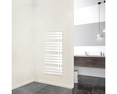 Дизайнерський радіатор SCHULTE Breda 1060x500 мм, альпійський білий, підключення знизу праве