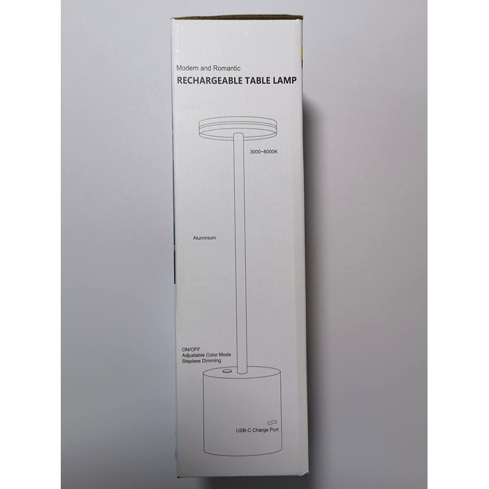 Світлодіодна настільна лампа Hapfish Акумуляторна батарея, 5000 мАг сенсорна настільна лампа з регулюванням яскравості, настільні