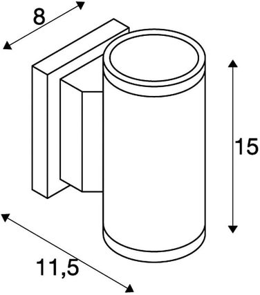 Настінний світильник для поверхневого монтажу, зовнішнє освітлення для входів у будинок, стін, терас, фасадів, сходів, настінний світильник, світлодіодний настінний світильник, зовнішнє освітлення, садовий світильник 2xGU10, IP55, антрацит. Вуличний насті
