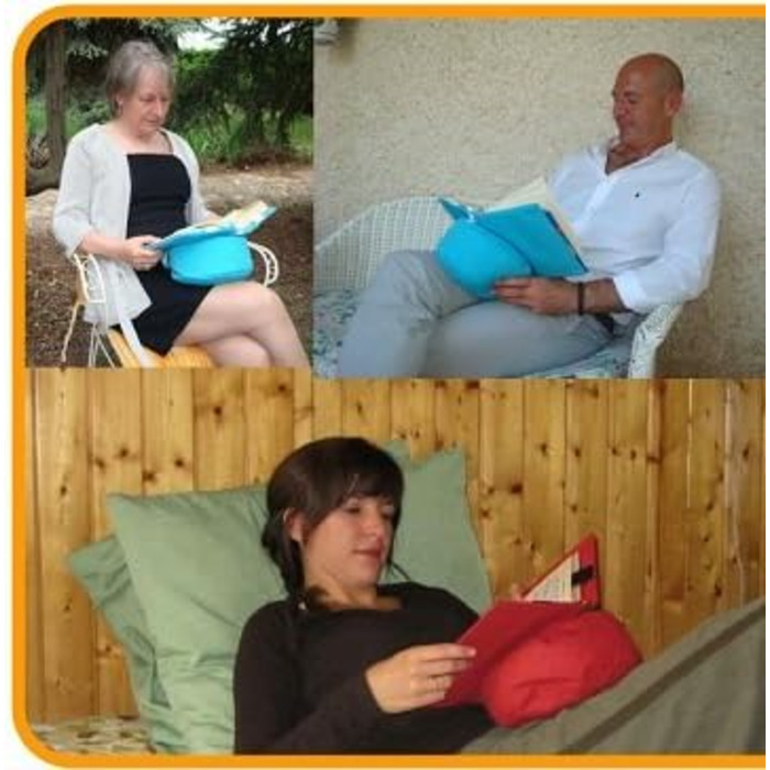 Подушка для читання Belenci, підставка для книг, для читання в ліжку, синя
