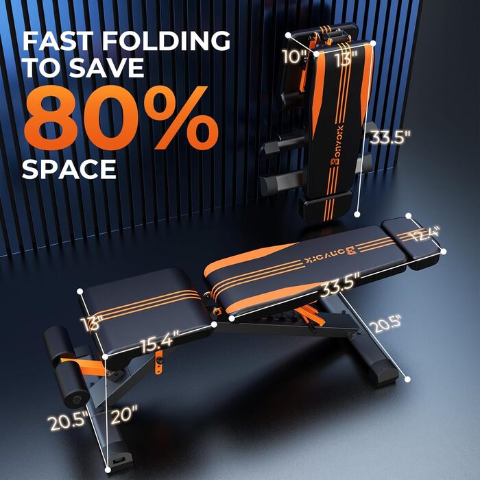 Складана лава для силових тренувань 400 кг, регульована тренувальна лава для тренування всього тіла, багатофункціональна похила лава для тренувань вдома або в спортзалі, 183 см, 400 кілограмів