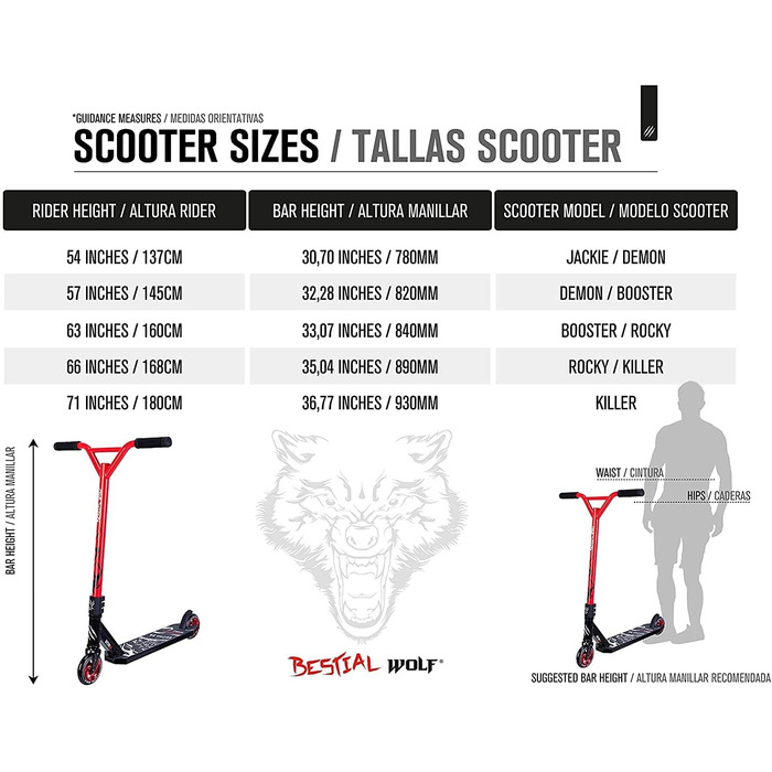 Звірячий вовк Rocky R12 Повний самокат Самокат для фрістайлу Самокат для трюків Самокат для трюків Професійний самокат Сильний сам
