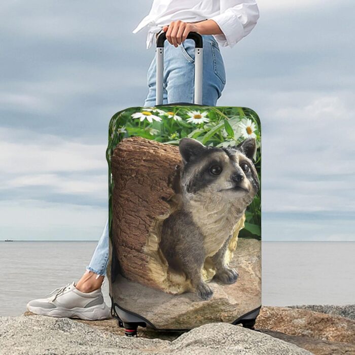 Чохол для валізи Єнот, еластичний захисний чохол від подряпин та пилу, чорний, розмір 90