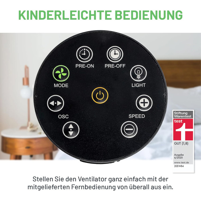 Настільний вентилятор MEACO MeacoFan 1056P - потужний, енергоефективний, енергозберігаючий, тихий, охолоджуючий вентилятор для спа