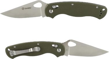 Складаний кишеньковий ніж Ganzo G729-GR, лезо з нержавіючої сталі 440C, ергономічна рукоятка G10 з кліпсою, полювання, риболовля,