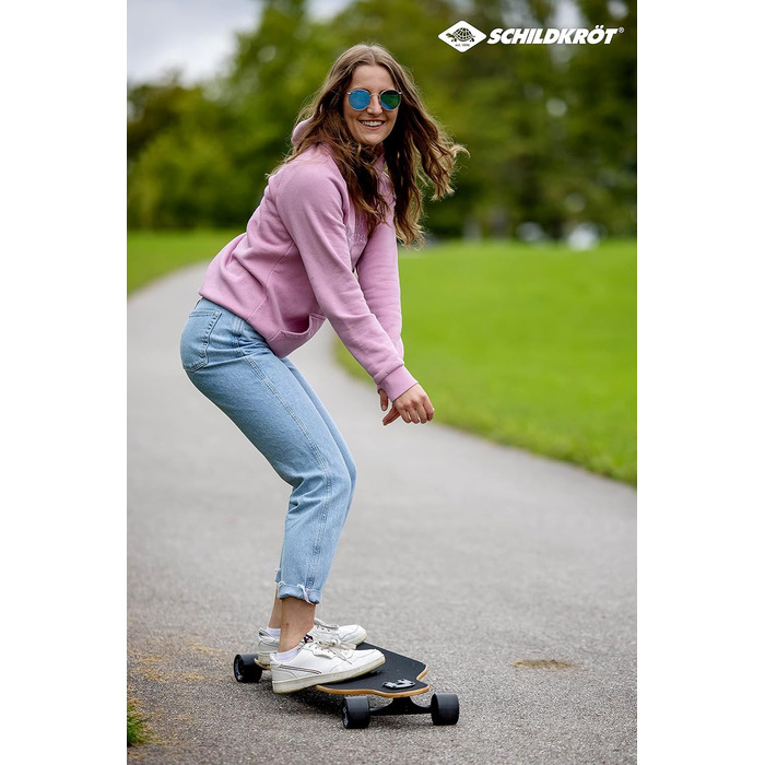 Лонгборд Schildkröt Freeride Cool Chimp 41" 9-шаровий клен drop-through ABEC-11 PU колеса 70x51 мм 88A повний компліт для фрірайду високих швидкостей німецький бренд понад 100 років оригінал 2025