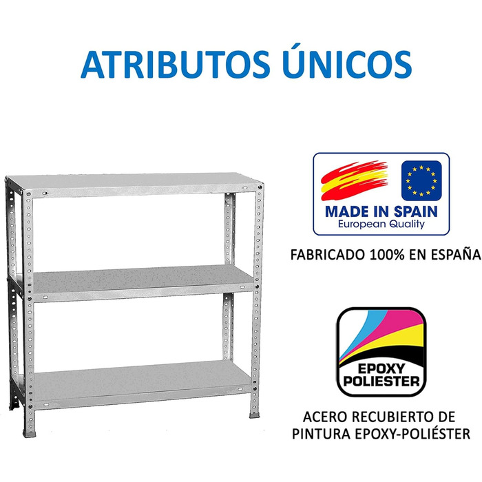 Стелаж Simon Rack для важких умов експлуатації, 1000x800x300 мм, вантажопідйомність до 100 кг, 3 регульовані полиці, підвальний стелаж, стелаж для зберігання, оцинкований - Comfort Galvanized 1000x800x300