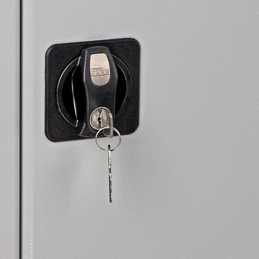 Металева шафа ADB XXL RAL 7035, повна шафа для майстерні, сталева шафа для зберігання, 4 полиці, металева шафа для інструментів майстерні